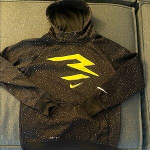 Nike Black Hoodie with Yellow Graphic